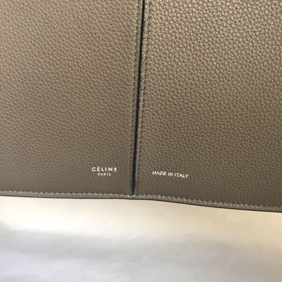 Céline Tri-Fold St Grained 17883 Gray Leather Tote - Picture 2 of 8